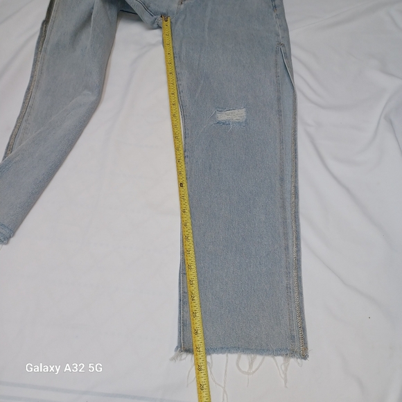 Adika Women Size M Blue Flare Wide Leg Jeans - Picture 12 of 16